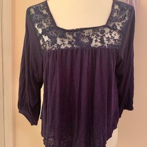 Lace purple blouse large